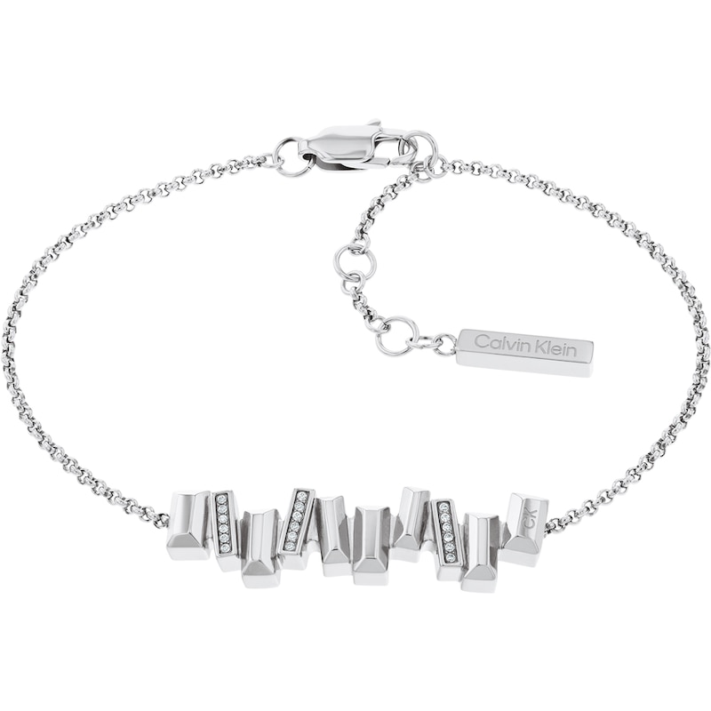 Main Image 1 of Calvin Klein Luster Stainless Steel Bracelet With Crystals