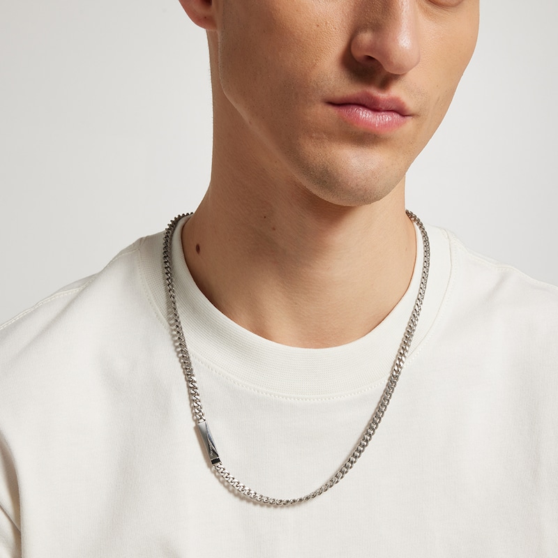 Main Image 3 of Calvin Klein Men's Brushed Stainless Steel Necklace