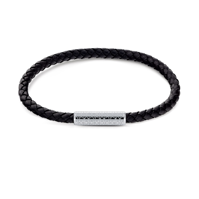 Main Image 1 of Calvin Klein Leather And Stainless Steel Wrap Bracelet.