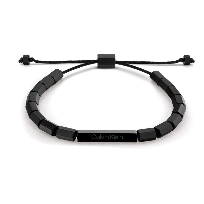 Calvin Klein Men's Black Latch Bolo Bracelet