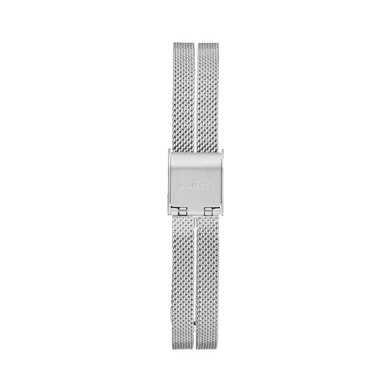 Guess Ladies' Mother of Pearl Dial Silver Tone Mesh Strap Watch