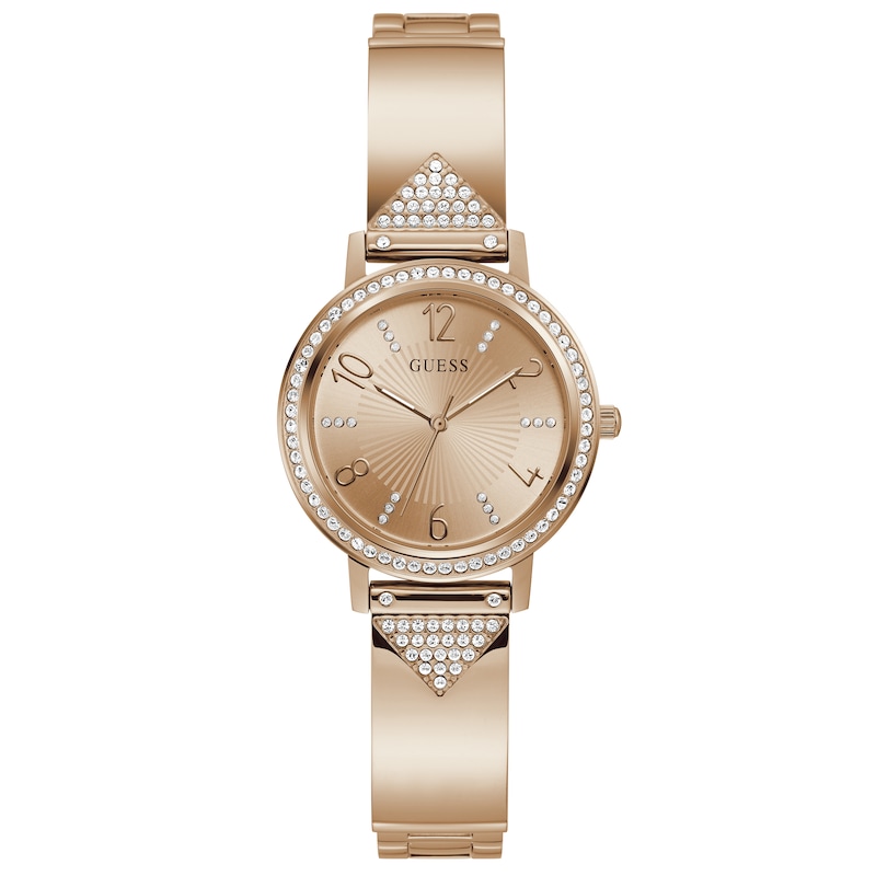 Main Image 1 of Guess Tri Luxe Ladies' Rose Gold Tone Half Bangle Watch