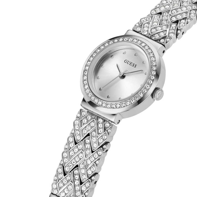 Guess Treasure Ladies' Stone Set Half Bangle Watch