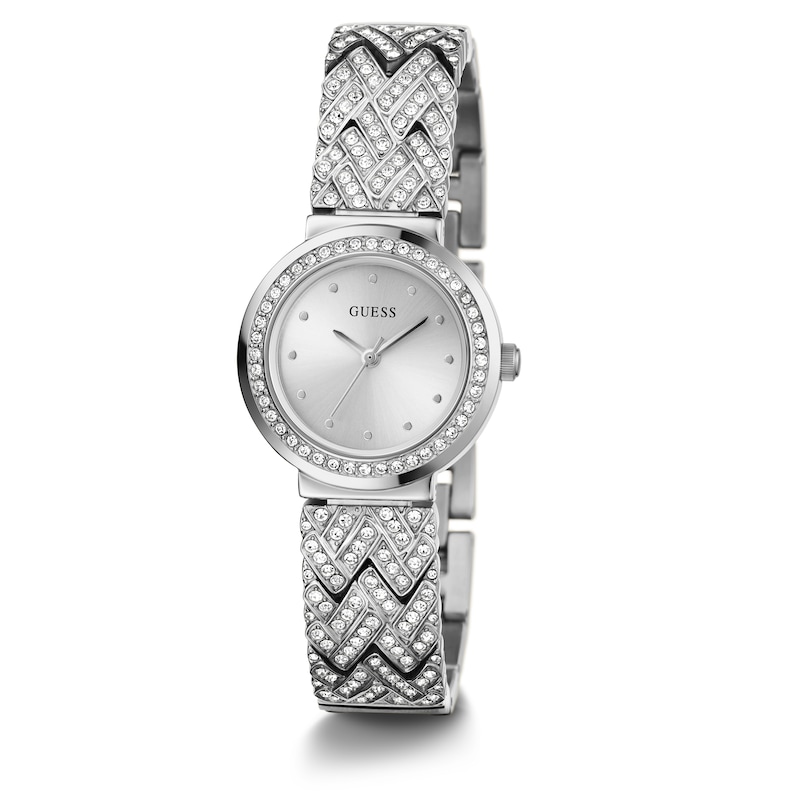 Guess Treasure Ladies' Stone Set Half Bangle Watch