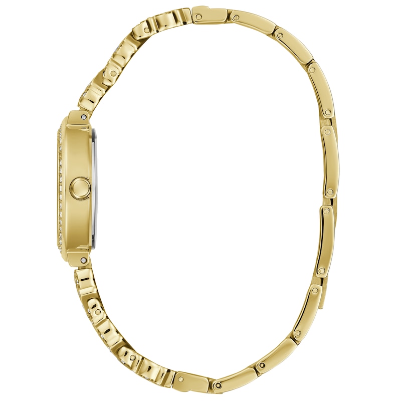 Main Image 2 of Guess Treasure Ladies' Gold Tone Stone Set Half Bangle Watch