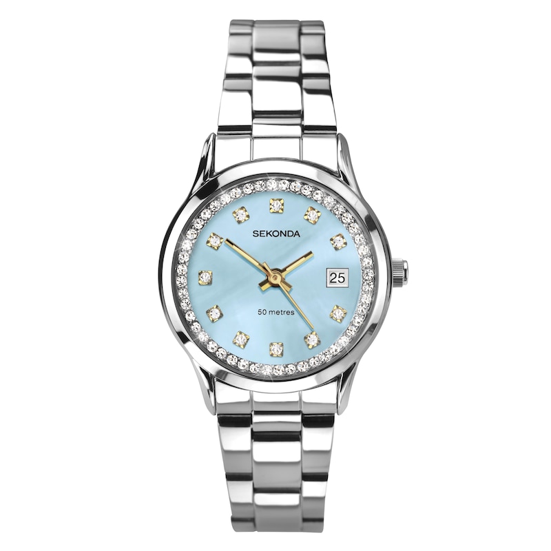 Main Image 1 of Sekonda Catherine Ladies' Crystal Blue Mother of Pearl Silver Watch