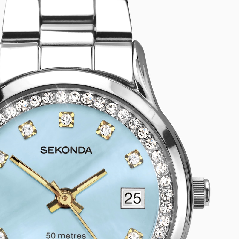 Main Image 2 of Sekonda Catherine Ladies' Crystal Blue Mother of Pearl Silver Watch