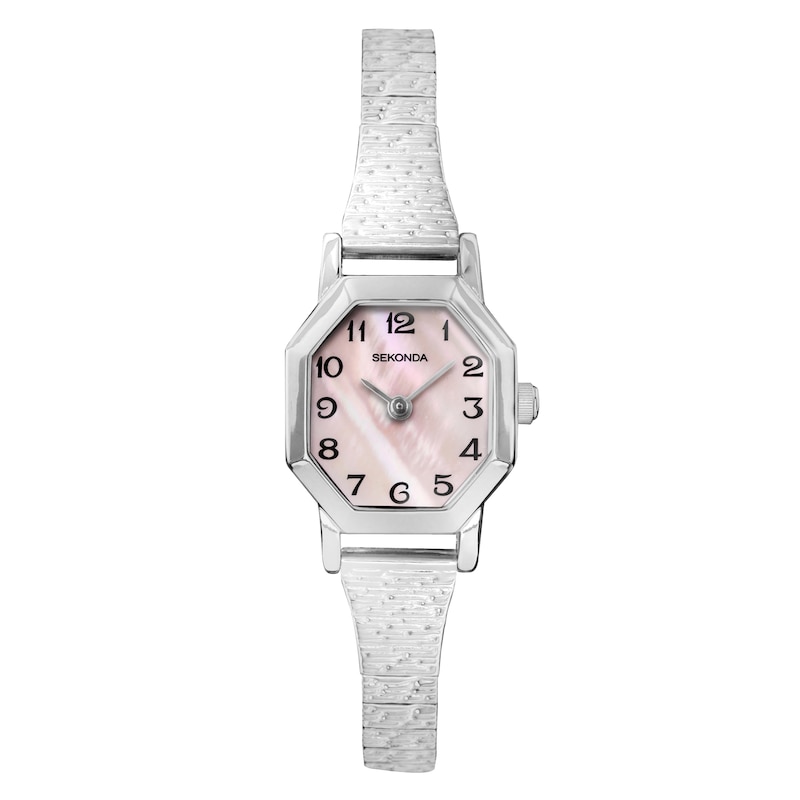 Main Image 1 of Sekonda Mila Ladies' Silver Expander Pink Mother of Pearl Watch