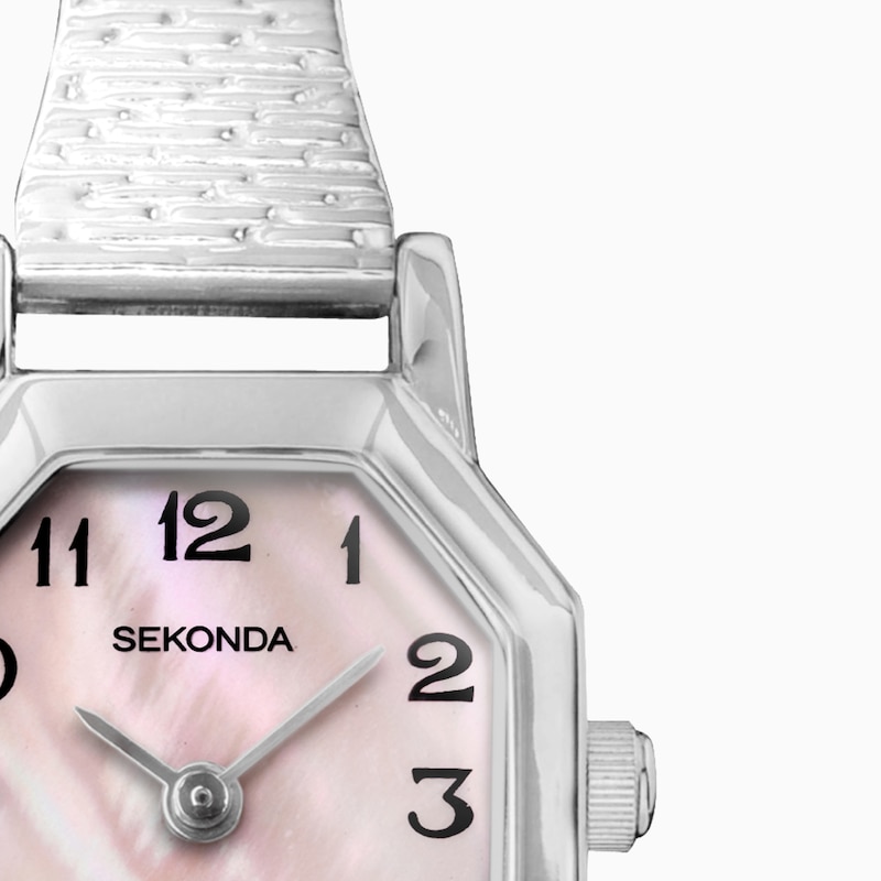 Sekonda Mila Ladies' Silver Expander Pink Mother of Pearl Watch