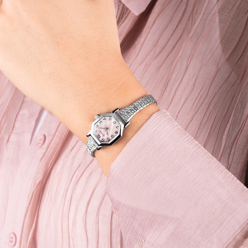 Main Image 7 of Sekonda Mila Ladies' Silver Expander Pink Mother of Pearl Watch