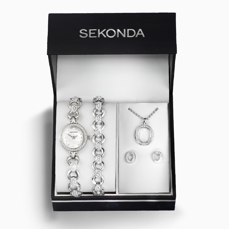 Main Image 7 of Sekonda Ladies' Silver Plated Watch Gift Set