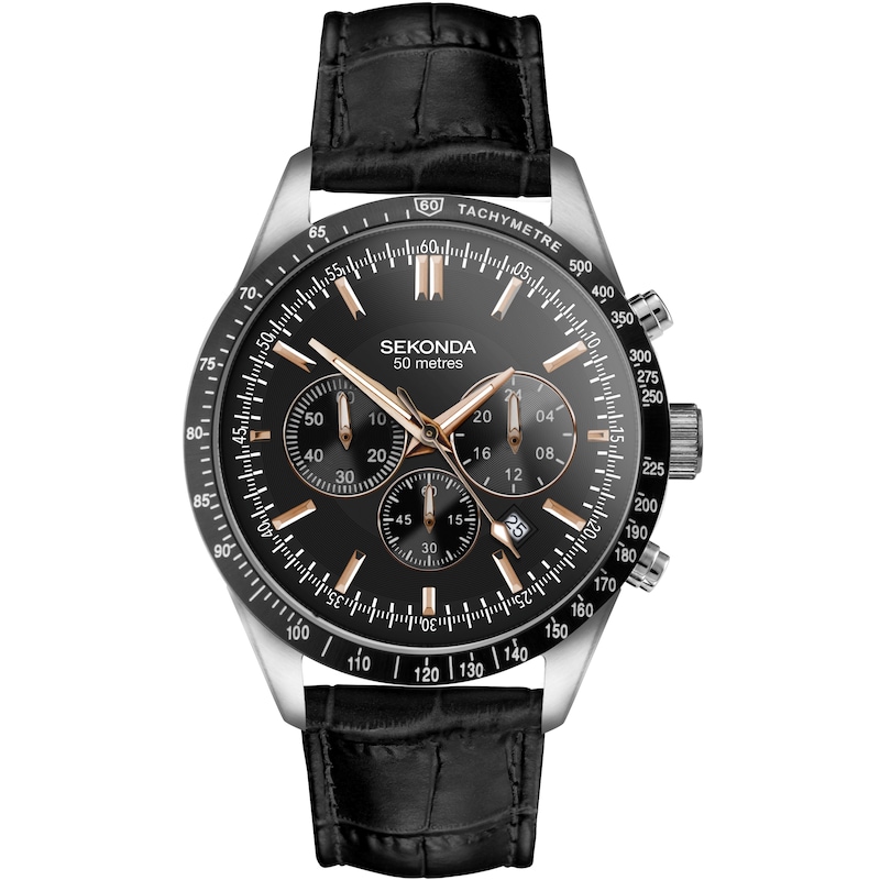 Sekonda Velocity Men's Chronograph Black Watch