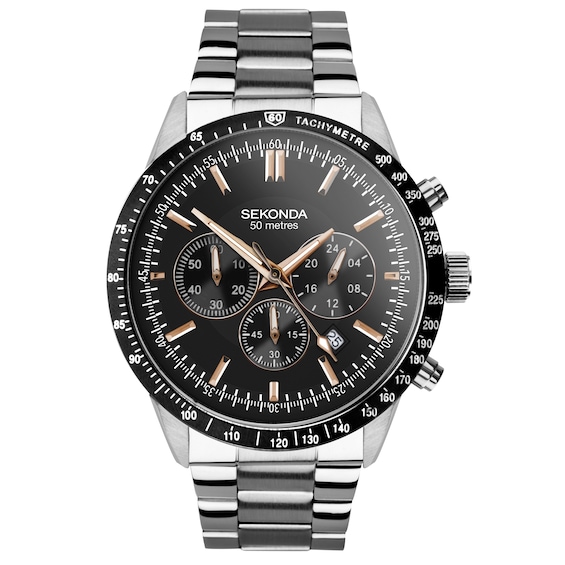 Sekonda Velocity Chronograph Mens Stainless Steel Bracelet W