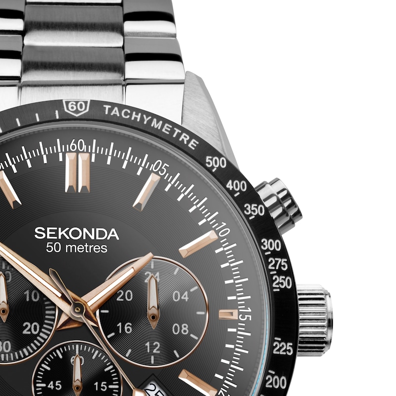 Sekonda Velocity Men's Chronograph Silver Watch