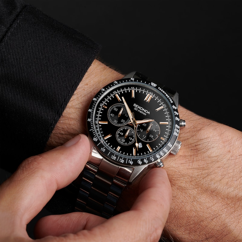 Main Image 7 of Sekonda Velocity Men's Chronograph Silver Watch