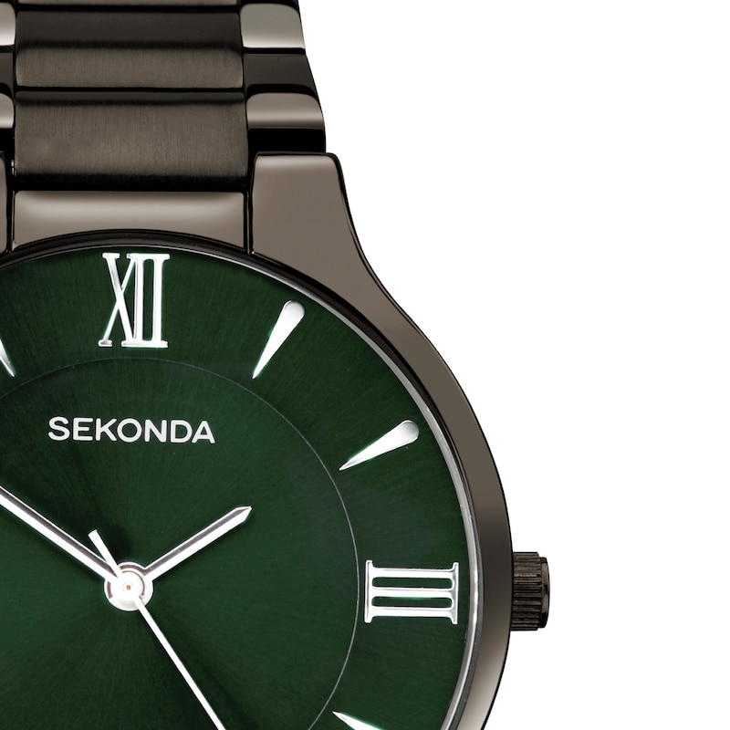 Main Image 2 of Sekonda Wilson Men's Sunray Gunmetal Grey Case Green Dial Watch