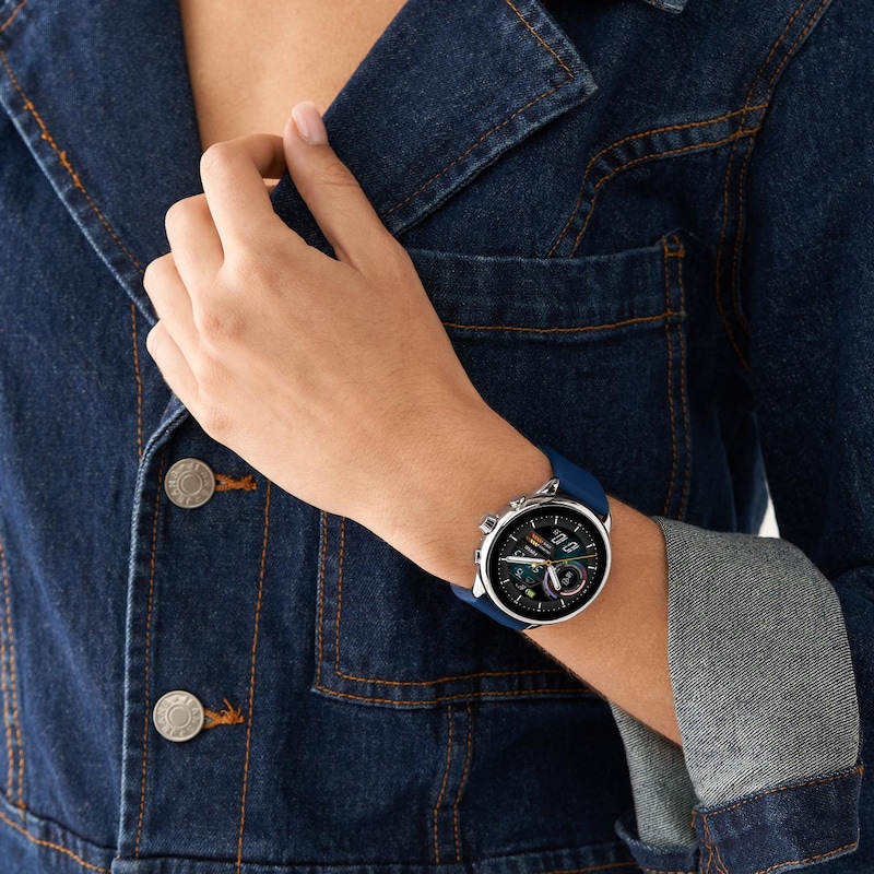Main Image 10 of Fossil Gen 6 Wellness Edition Navy Strap Smart Watch