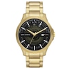 Thumbnail Image 1 of Armani Exchange Men's Black Dial Gold Tone Bracelet Watch