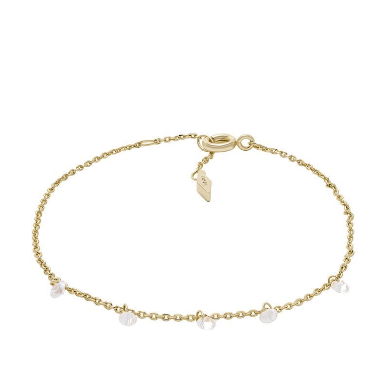 Main Image 1 of Fossil Sadie Shine Bright 14ct Gold Plated Drop Bracelet