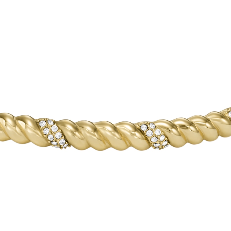 Main Image 2 of Fossil Vintage Gold Tone Steel Twist Cuff Bracelet