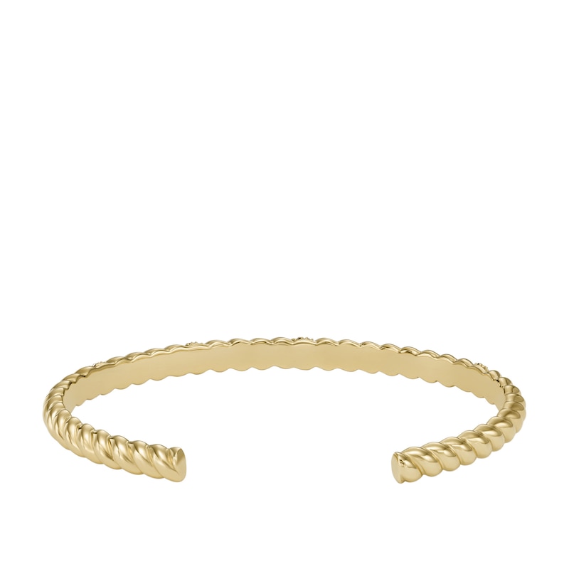 Main Image 3 of Fossil Vintage Gold Tone Steel Twist Cuff Bracelet