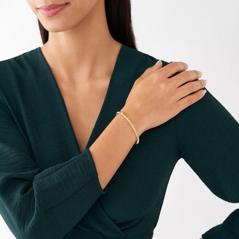Main Image 4 of Fossil Vintage Gold Tone Steel Twist Cuff Bracelet