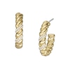 Thumbnail Image 2 of Fossil Vintage Gold Tone Steel Twist Hoop Earrings