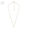 Thumbnail Image 1 of Fossil Sadie Shine Bright 14ct Gold Plated Drop Necklace