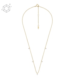 Fossil Sadie Shine Bright 14ct Gold Plated Drop Necklace