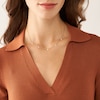 Thumbnail Image 6 of Fossil Sadie Shine Bright 14ct Gold Plated Drop Necklace
