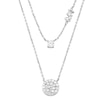 Thumbnail Image 1 of Michael Kors Sterling Silver Layered Pavé Disk Necklace