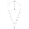 Thumbnail Image 2 of Michael Kors Sterling Silver Layered Pavé Disk Necklace