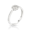 Thumbnail Image 2 of Sterling Silver 0.08ct Total Diamond Round Cluster Ring