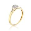 Thumbnail Image 2 of 9ct Yellow Gold Diamond Halo Cushion Ring