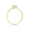 Thumbnail Image 3 of 9ct Yellow Gold Diamond Halo Cushion Ring