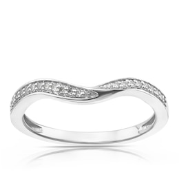 Sterling Silver 0.10ct Total Diamond Shaped Eternity Ring
