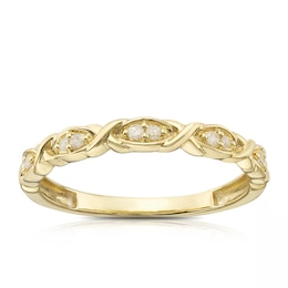9ct Yellow Gold 0.05ct Diamond Eternity Ring