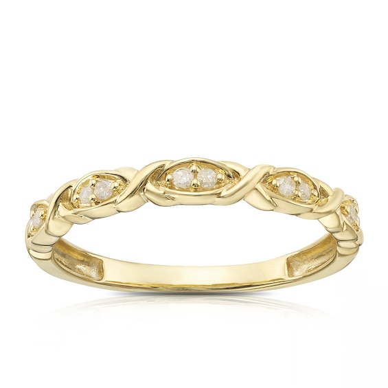 9ct Yellow Gold 0.05ct Diamond Eternity Ring