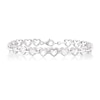 Thumbnail Image 1 of Sterling Silver 0.10ct Total Diamond Heart Link Bracelet