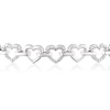 Thumbnail Image 2 of Sterling Silver 0.10ct Total Diamond Heart Link Bracelet