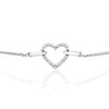Sterling Silver Diamond Heart Slider Bracelet H.Samuel