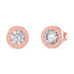 GUESS Color My Day Rose Gold Plated Crystal Stud Earrings