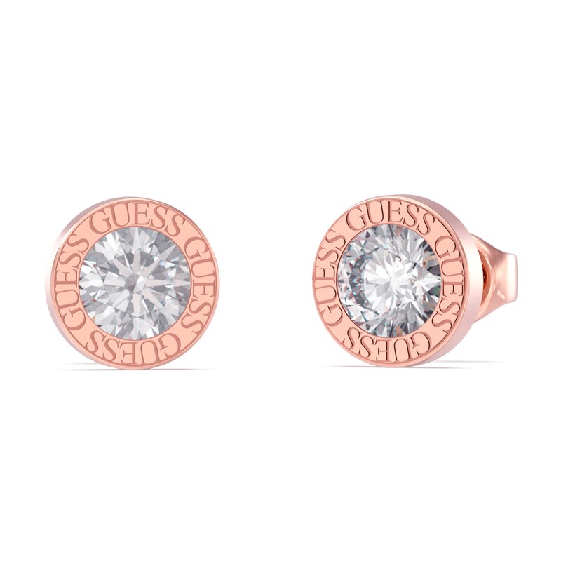 Main Image 1 of GUESS Color My Day Rose Gold Plated Crystal Stud Earrings