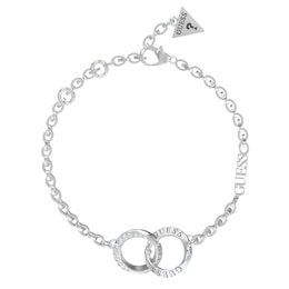 GUESS Mini Forever Links Rhodium Plated Crystal Bracelet