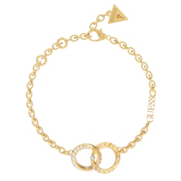 GUESS Mini Forever Links Gold Plated Crystal Chain Bracelet