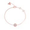 GUESS Color My Day Rose Gold Plated Crystal Chain Bracelet