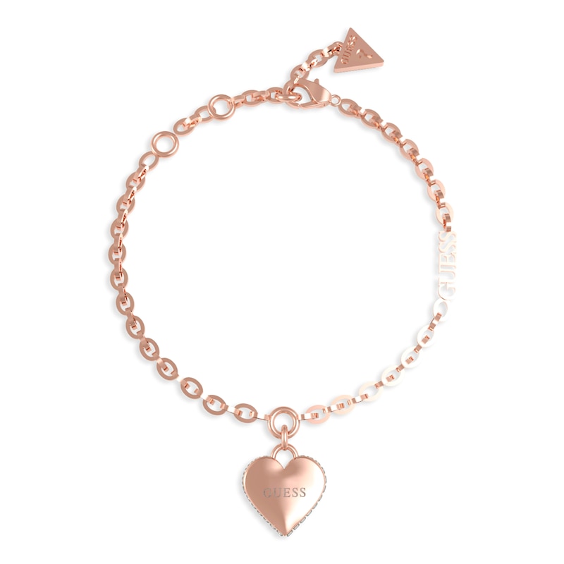 GUESS Falling in Love Rose Gold Plated Bracelet