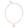 Thumbnail Image 0 of GUESS Falling in Love Rose Gold Plated Crystal Necklace
