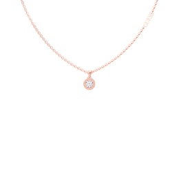 GUESS Color My Day Rose Gold Plated Crystal Chain Necklace