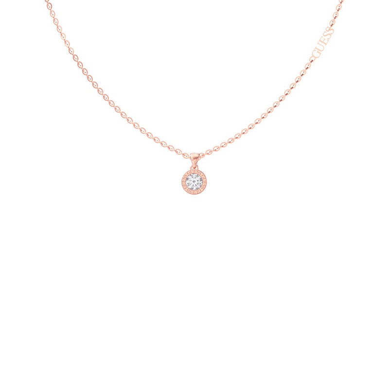 Main Image 1 of GUESS Color My Day Rose Gold Plated Crystal Chain Necklace